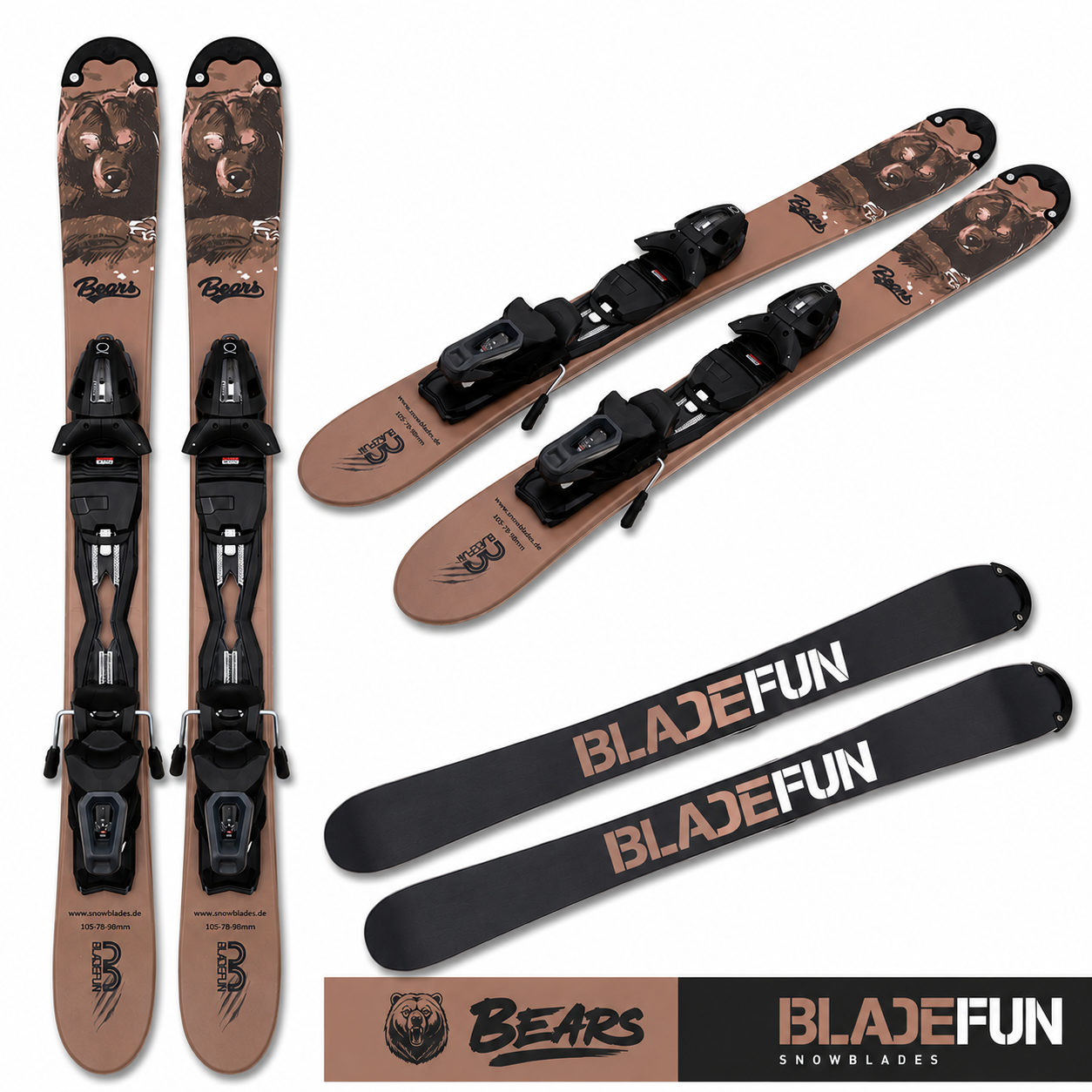 Snowblade Gamble 2.0 | 99cm + Tyrolia Power 10 safety binding short ski