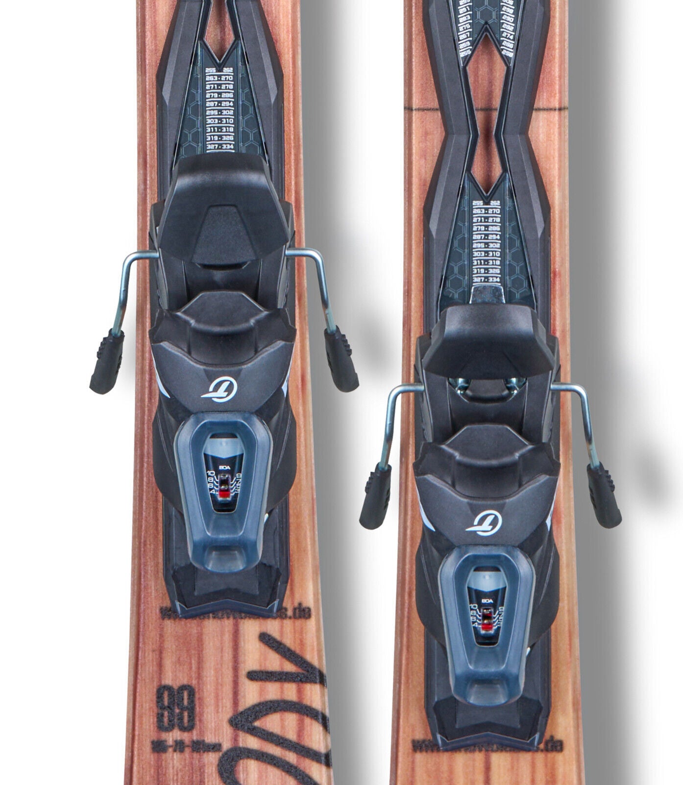 Snowblades Woody 99 cm + Tyrolia Sicherheitsbindung Bladefun Ski Kurzski