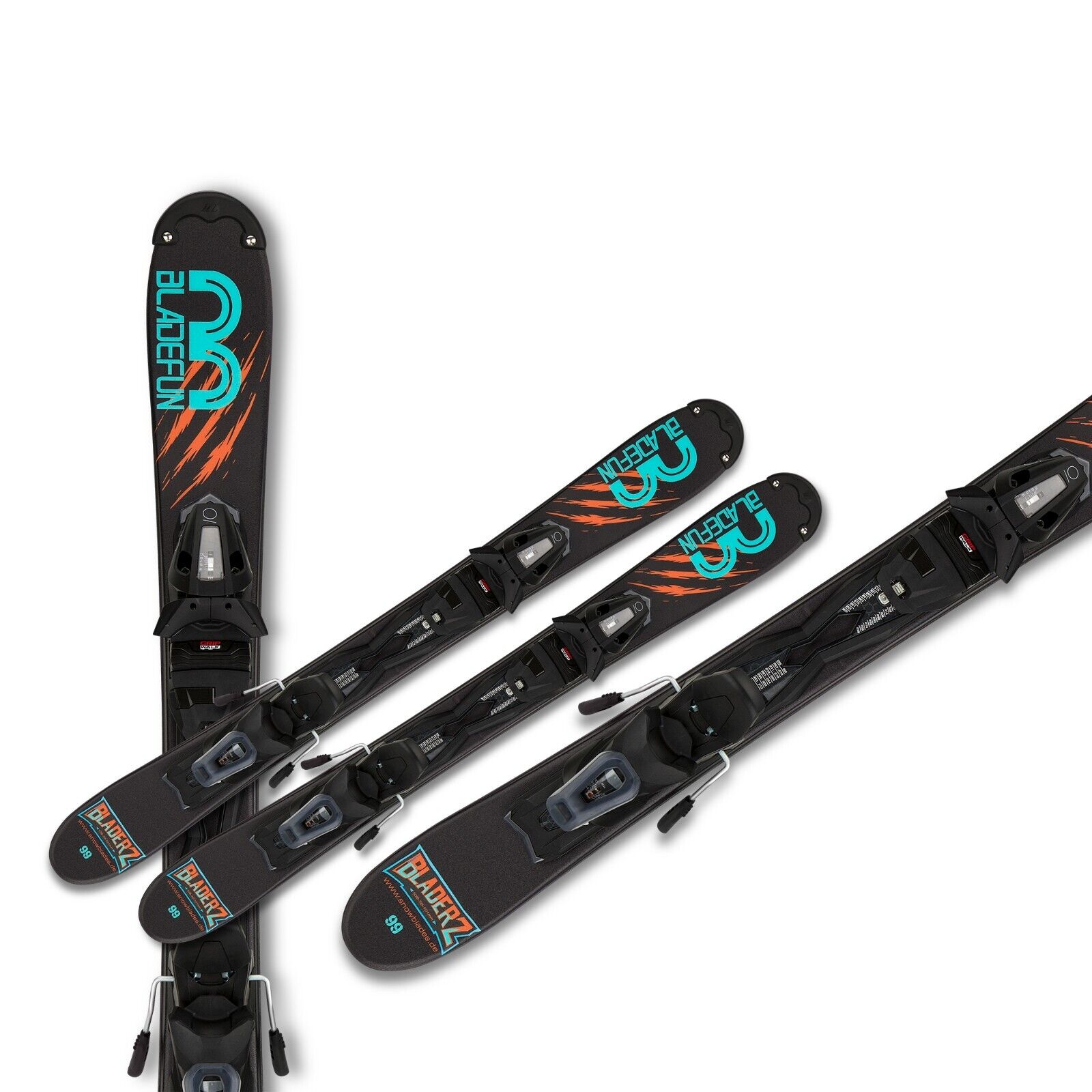 Snowblades Bladerz 99 cm Tyrolia Sicherheitsbindung Bladefun Kurzski | blau/rot