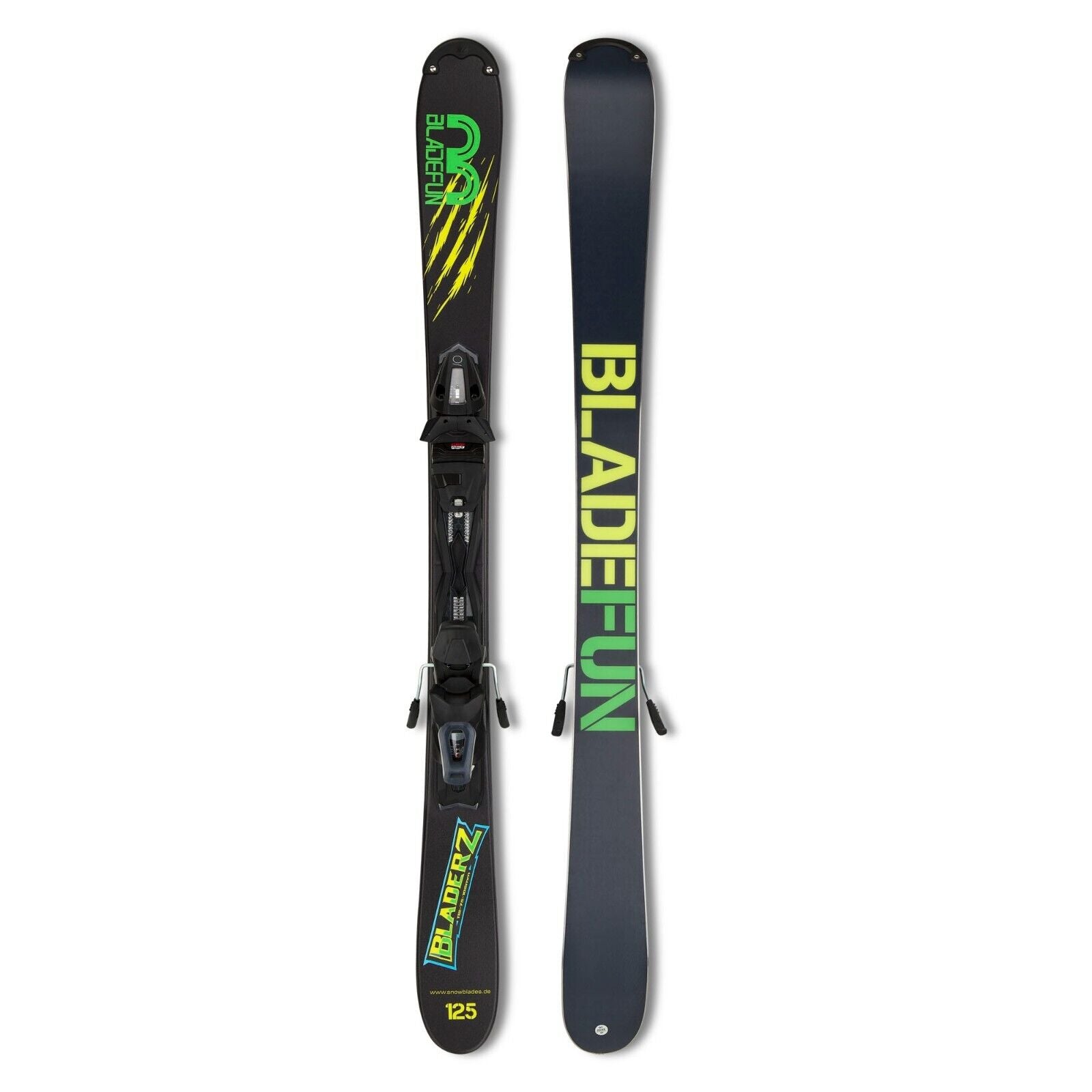 Snowblades Bladerz 125cm Tyrolia Sicherheitsbindung Bladefun Kurzski | grün/gelb