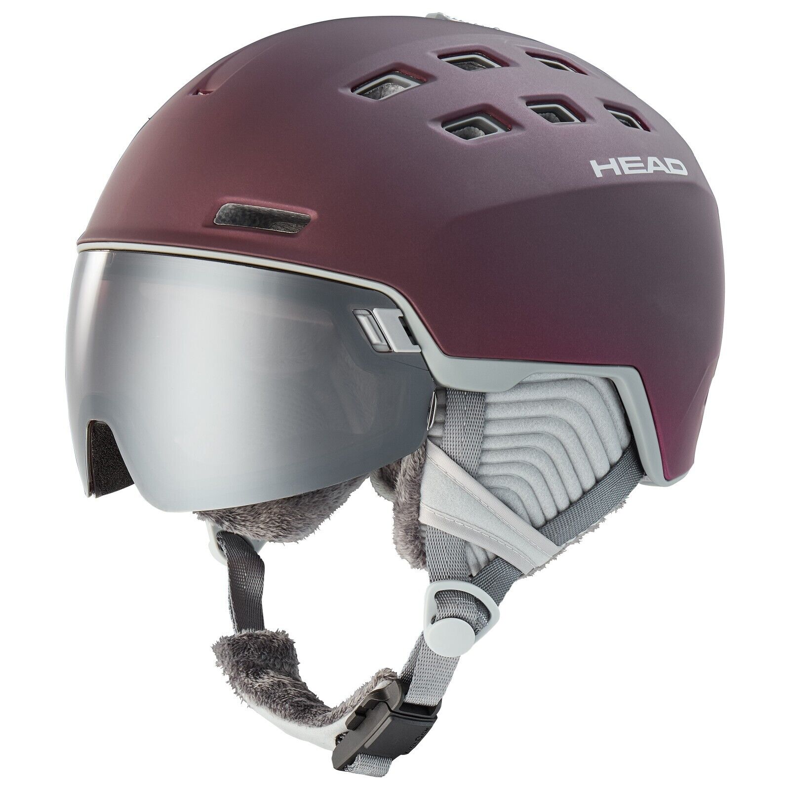 Head Skihelm Damen Rachel 5K Burgundy + Ersatzscheibe
