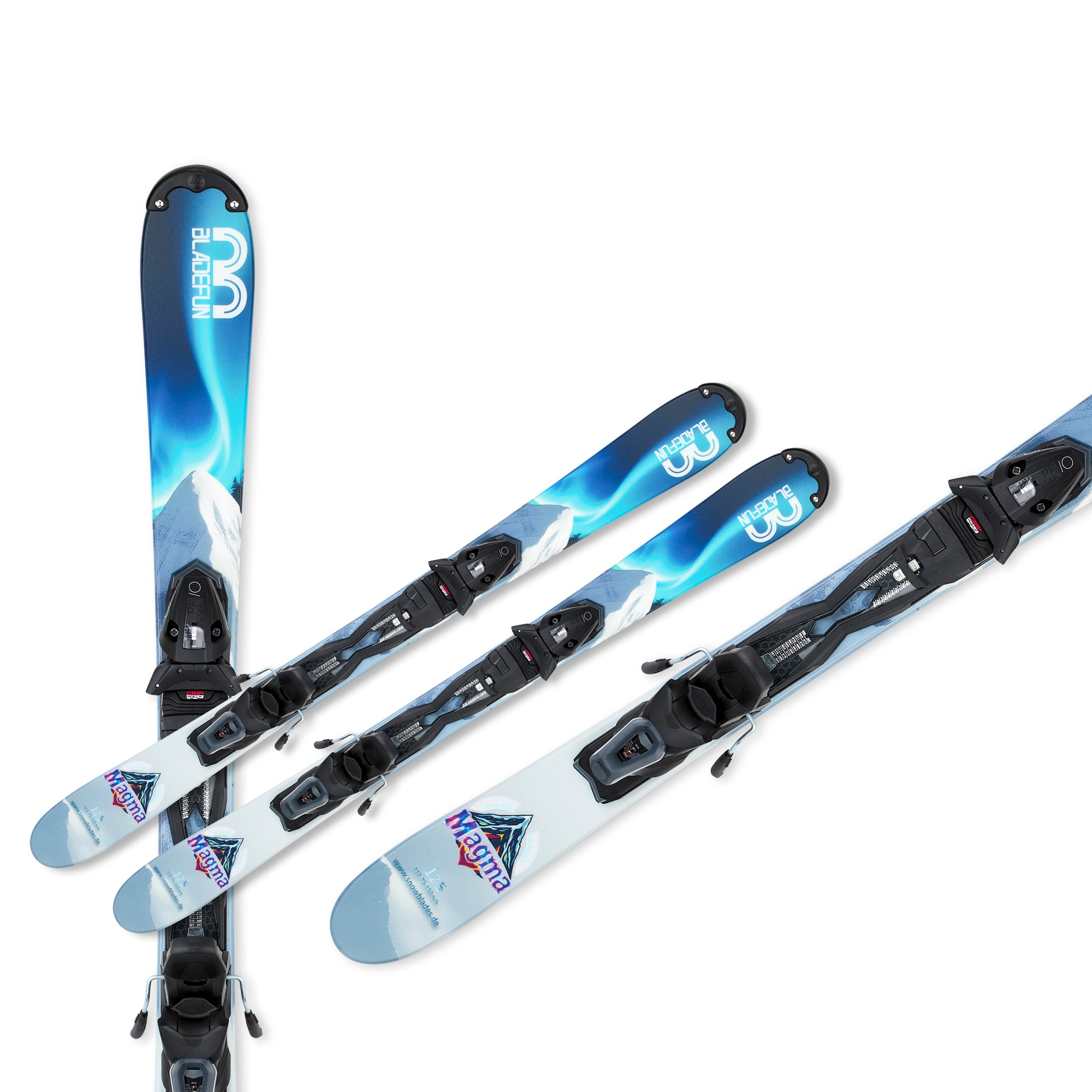 Snowblades Bladerz 125cm Tyrolia safety binding Bladefun short ski | green/yellow