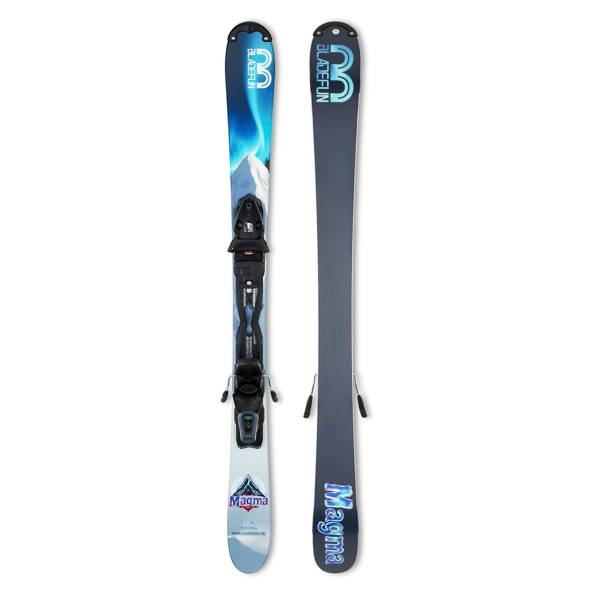Snowblades Bladerz 125cm Tyrolia safety binding Bladefun short ski | green/yellow