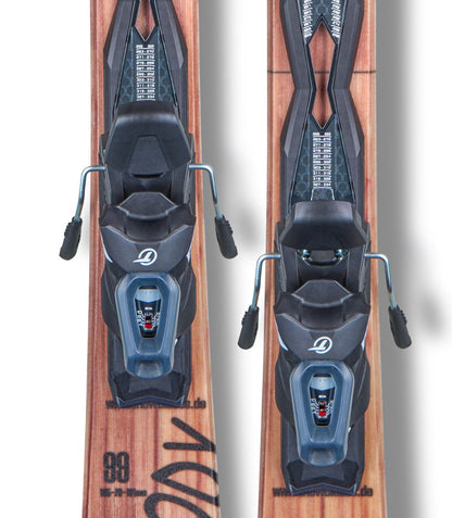 Snowblades Woody 99 cm + Tyrolia Sicherheitsbindung Bladefun Ski Kurzski