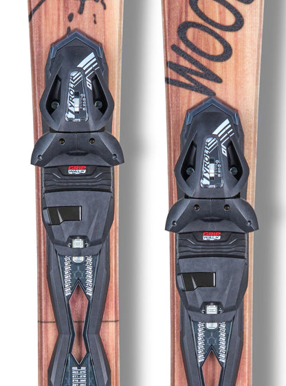 Snowblades Woody 99 cm + Tyrolia Sicherheitsbindung Bladefun Ski Kurzski