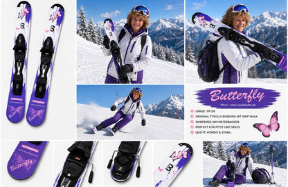 Snowblade Gamble 2.0 | 99cm + Tyrolia Power 10 safety binding short ski 
