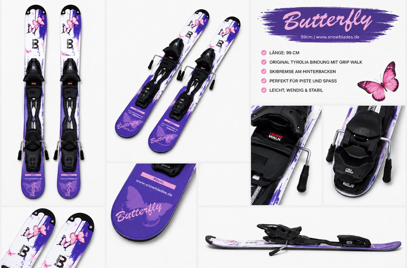 Snowblade Gamble 2.0 | 99cm + Tyrolia Power 10 safety binding short ski 