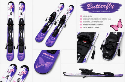 Snowblade Gamble 2.0 | 99cm + Tyrolia Power 10 safety binding short ski 