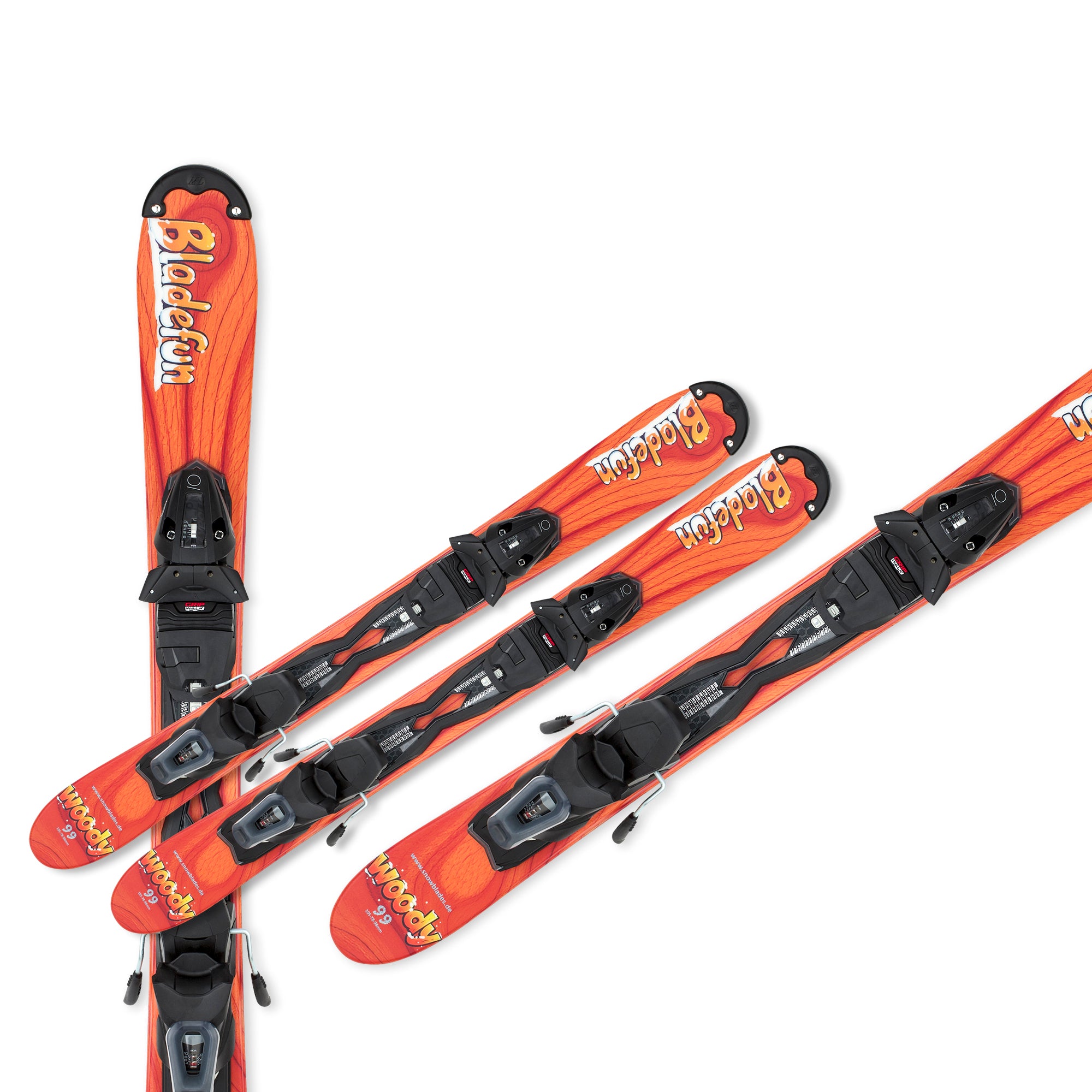 Snowblades Woody 99 cm + Tyrolia safety binding Bladefun Ski short ski 