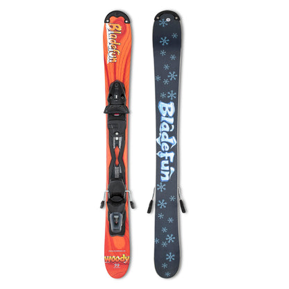 Snowblades Woody 99 cm + Tyrolia safety binding Bladefun Ski short ski 