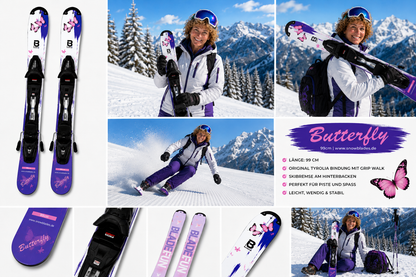 Snowblade Gamble 2.0 | 99cm + Tyrolia Power 10 safety binding short ski 
